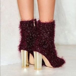 Nasty Gal purple Feel Like Dancin’ Textured Boot